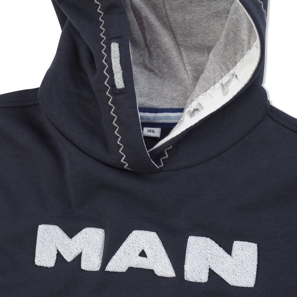 MAN KIDS hoodie, dark blue