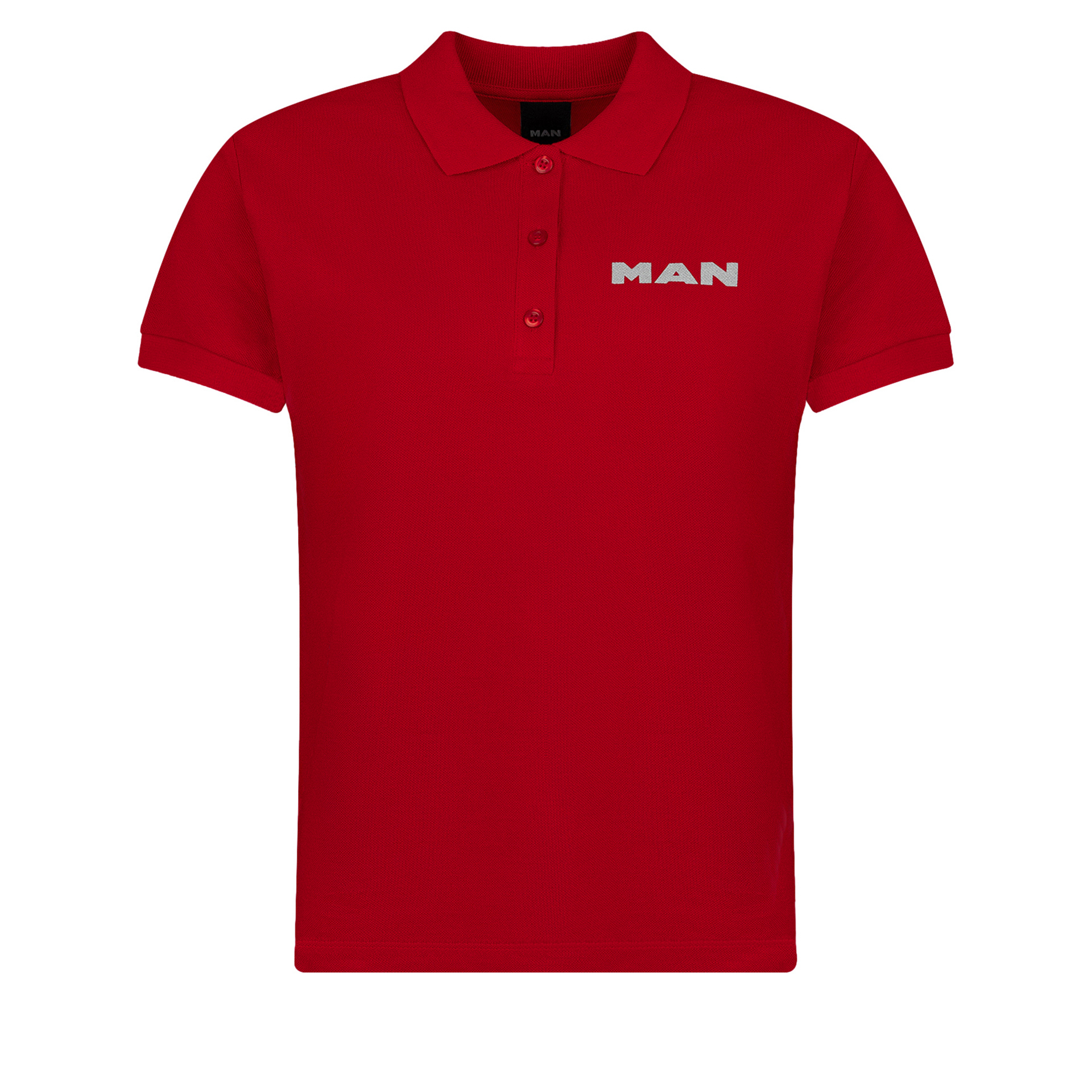 MAN Essential Poloshirt Damen rot