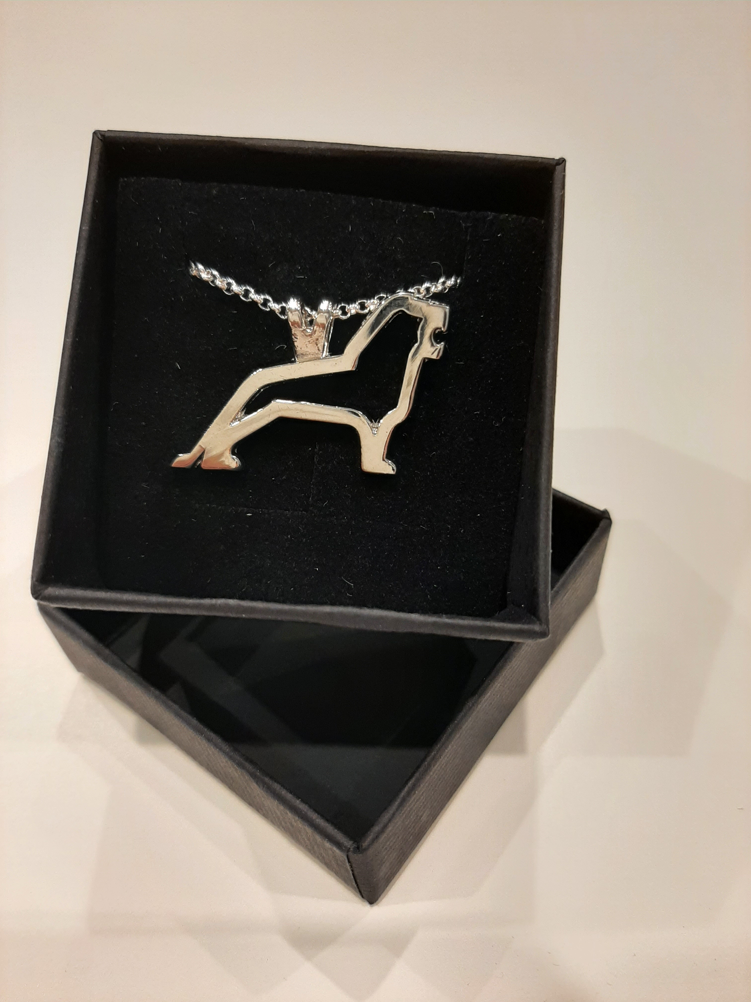 MAN Lion pendant for necklace, silver