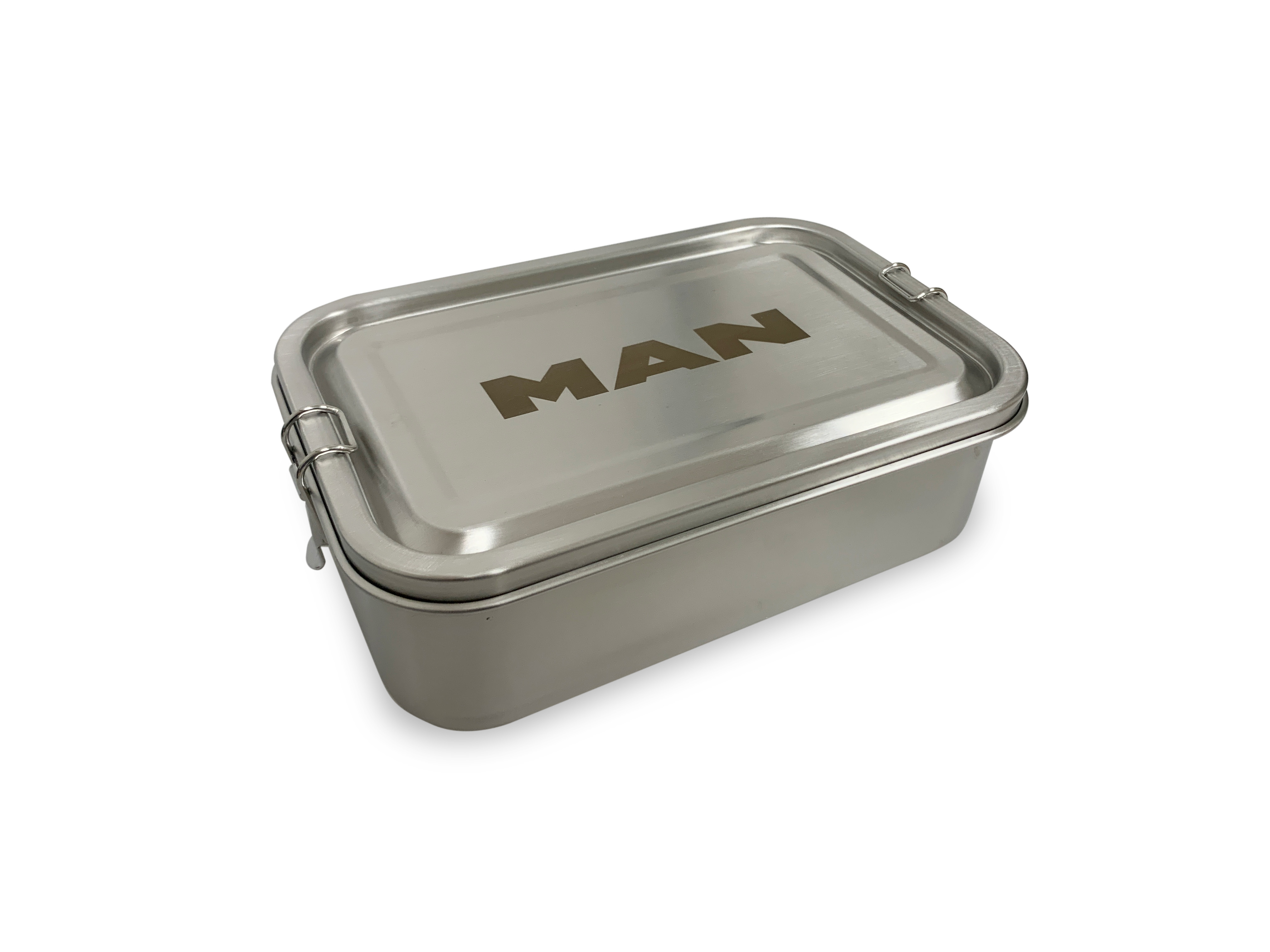 MAN lunch box snack box stainless steel